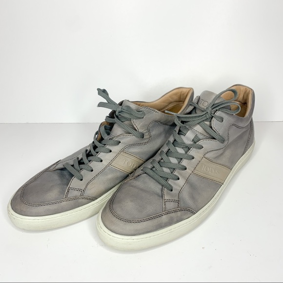 TOD’sGenuine Leather Grey High Top Fashion Sneaker in a size 10 - Picture 2 of 13